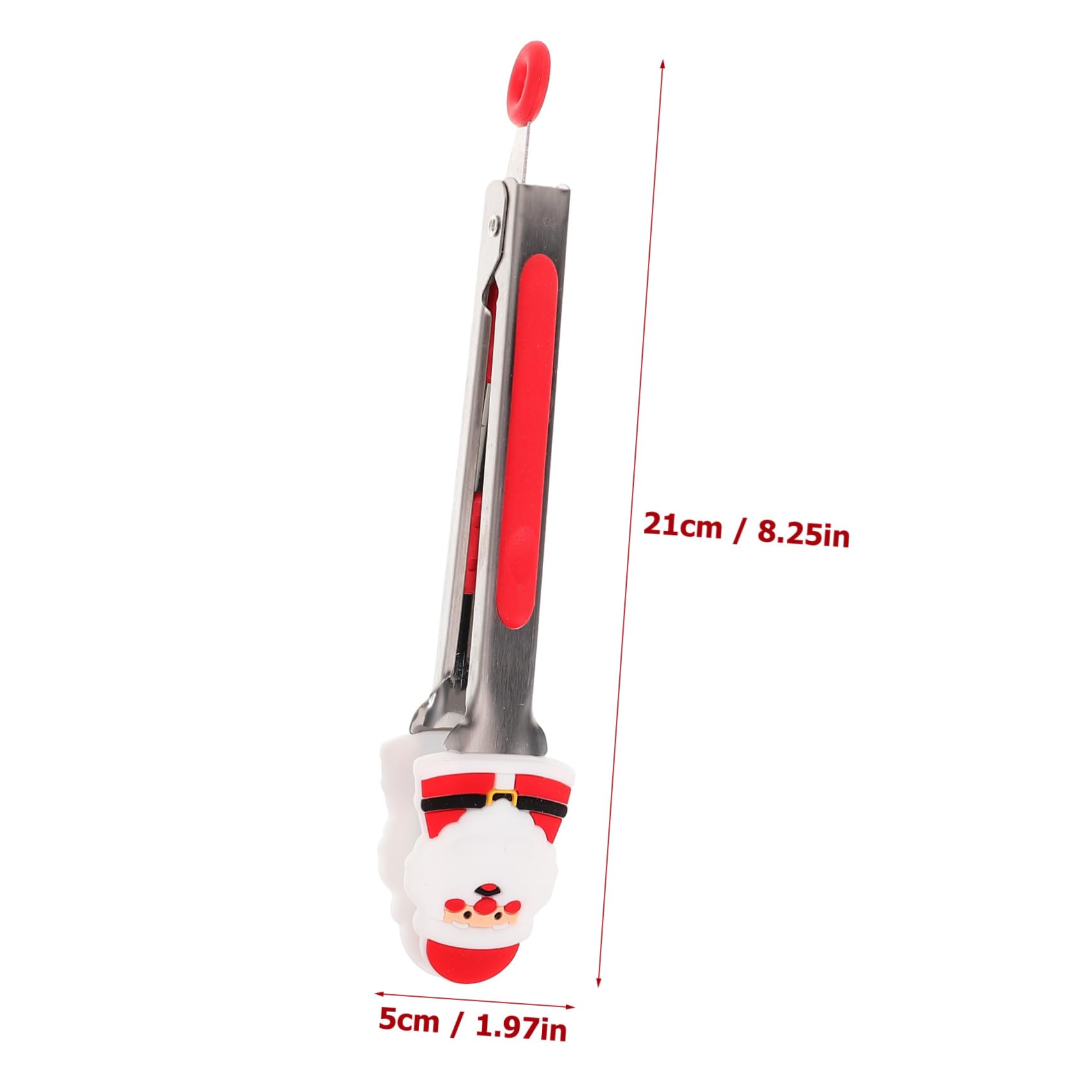 Cabilock 4Pcs Christmas Elements Food Tongs Multi Function Kitchen Steak Tongs for Barbecue Outdoor Grilling Serving Non Slip Design for Handling Random