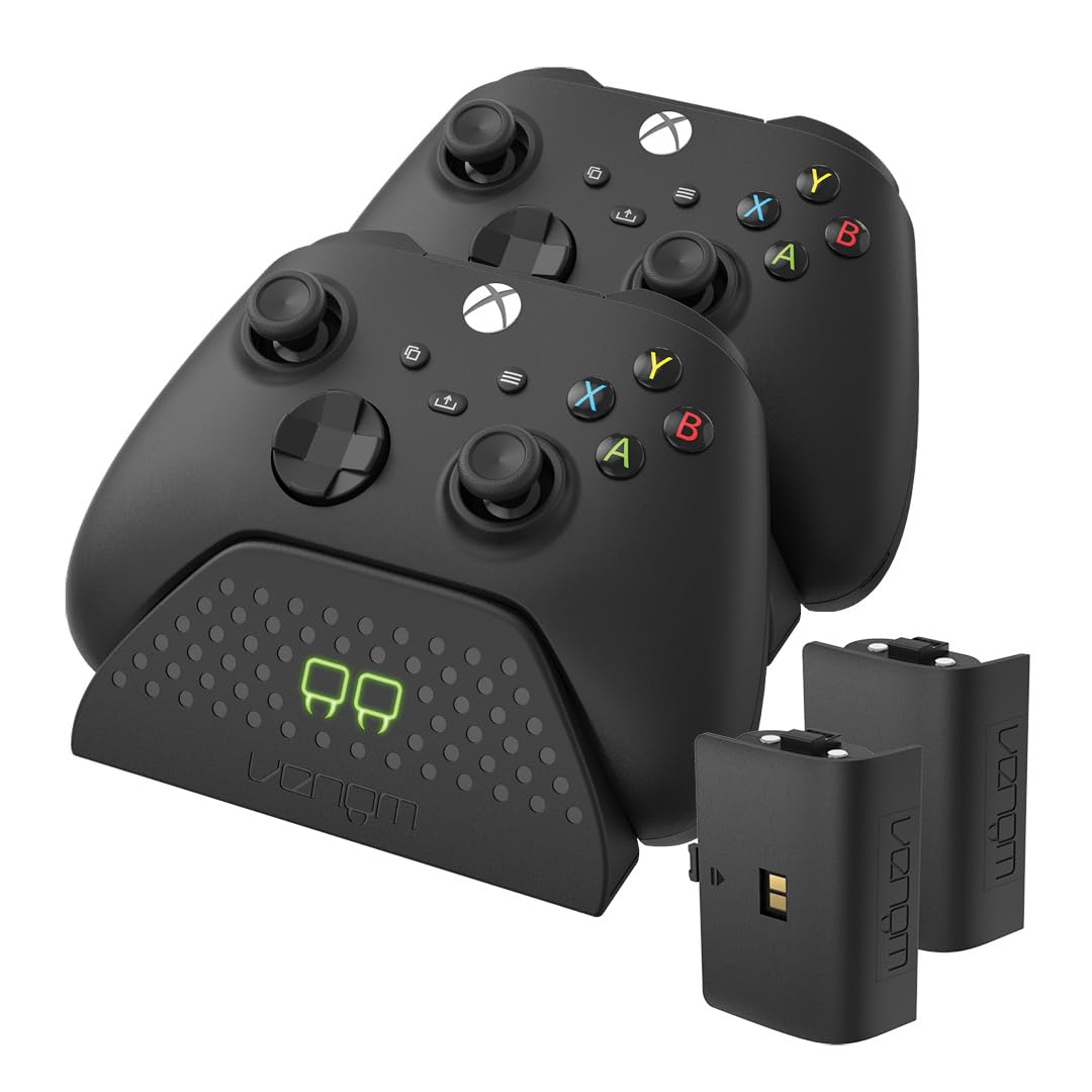 Venom Twin Charging Dock with 2 x Rechargeable Battery Packs - Black (Xbox Series X & S / Xbox One)
