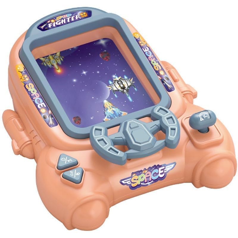 Fighter Space Adventure Handheld Game for Kids Arcade Style Electronic Shooting Game Console with Steering Control Lights and Sound Fun Educational Toy for Boys Girls Portable Gaming Device Gift-image-4