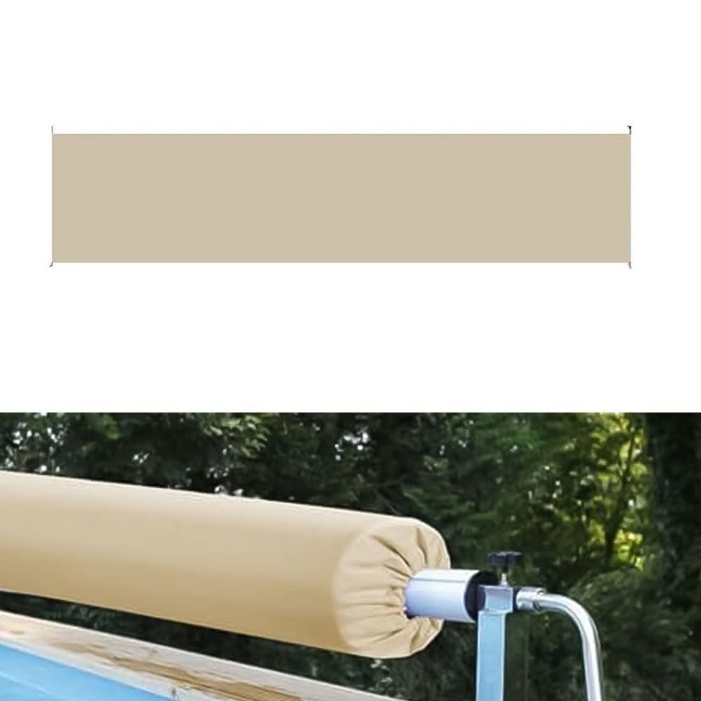 HpLive Cubierta Enrollable para Piscina, Tejido Oxford 190T, Impermeable, para Lonas de Piscina, de Enrollado (490 x 96 cm)
