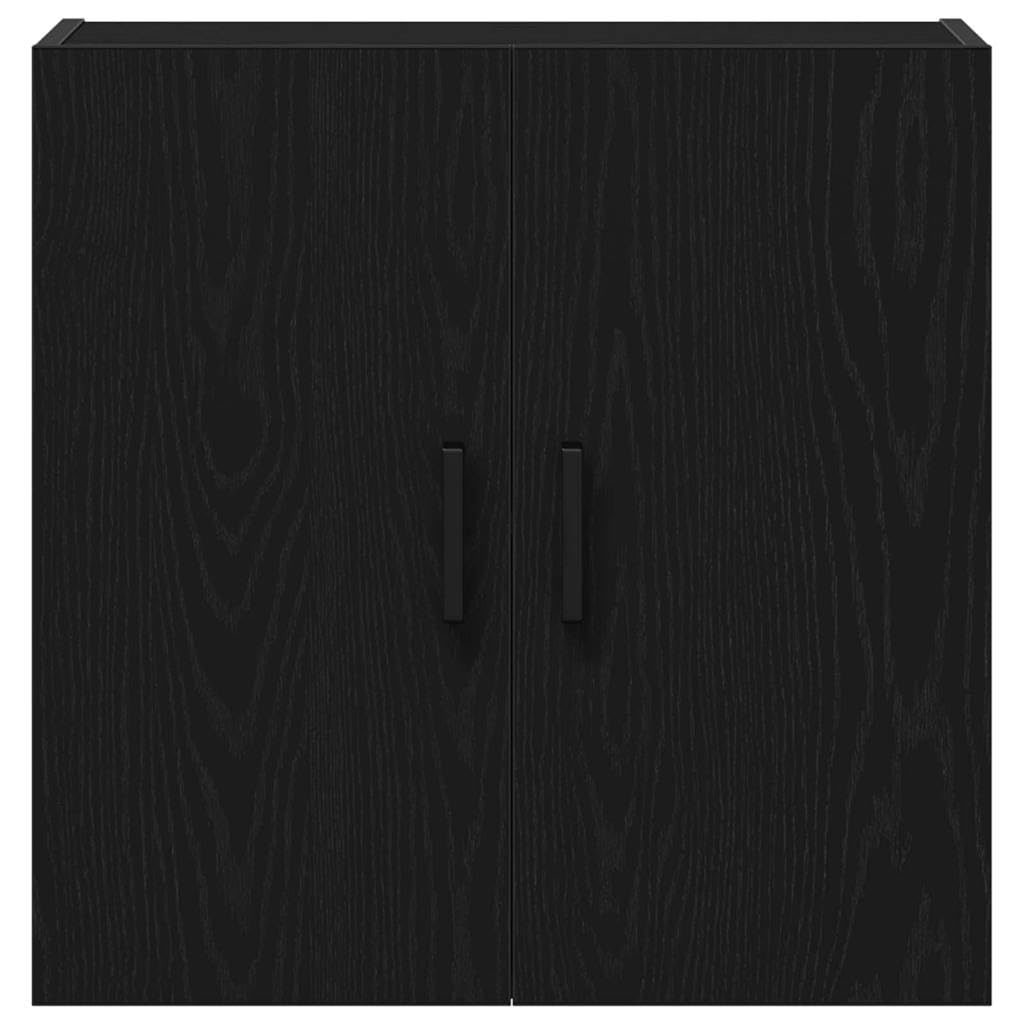 vidaXL Mobile a Muro Rovere Nero 60 x 31 x 60 cm Legno Multistrato, Soggiorno, Mobile Rettangolare, Moderno, Spazio per Riporre, Stile Chic, Salvaspazio, Design Elegante