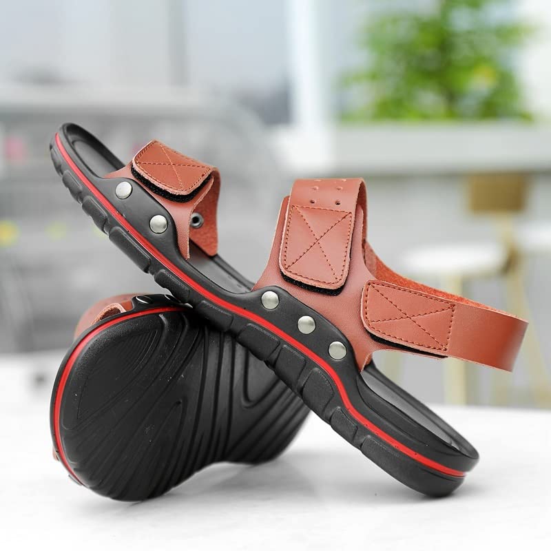 Men Sandals Leather Beach Shoes Men's Sandal Shoes Soft Bottom Male Comfortable Outdoor Sneakers3