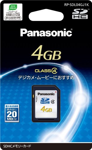 Amazon | パナソニック 4GB SDHCメモリーカード CLASS4 RP-SDL04GJ1K 