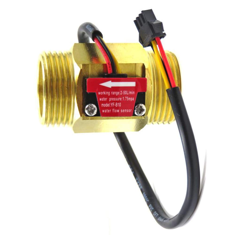 Water Flow Sensor Hall Sensor Switch Flow Meter DN25 Brass Water Meter
