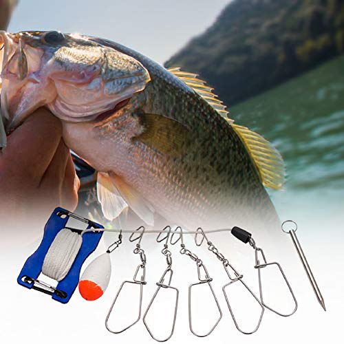 Trava com clipe de peixe, isca de pesca ao ar livre, fivela de trava de aço inoxidável, gancho de tr