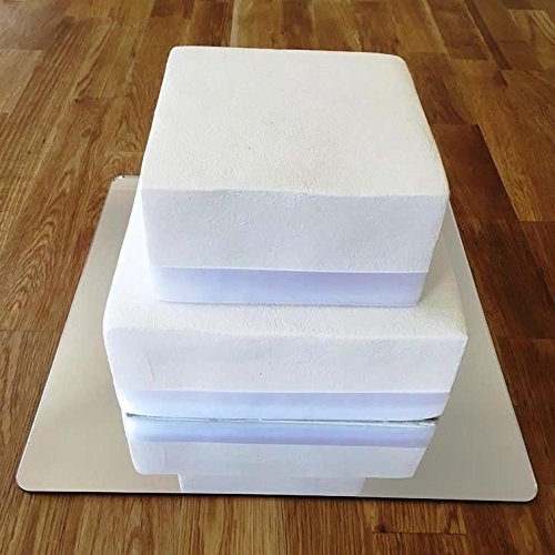 Square Cake Board by Super Cool Creations - Silver Mirror, 11 in