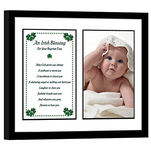 Buy Baptism Gift, Irish Blessing for Girl or Boy in 8x10 Inch Black