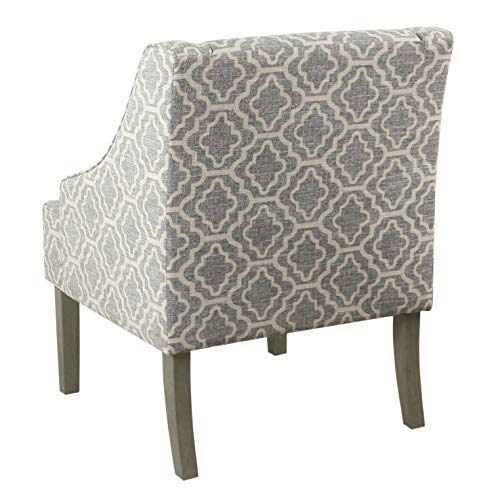 Image of HomePop Classic Swoop Arm Accent Chair - Ash Geometric