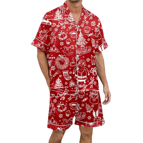 Pyjama boutonné homme respirant et original avec son imprimé vacances