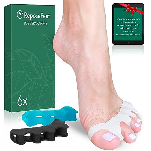ReposeFeet Separador Dedos Pie Silicona (3 pares) (Mixto)