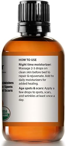 Miniatura 2 de Aceite de semilla de rosa mosqueta por Mayan's Secret certificado por USDA, orgánico, prensado en frío, sin refinar. Aceite esencial para cara,