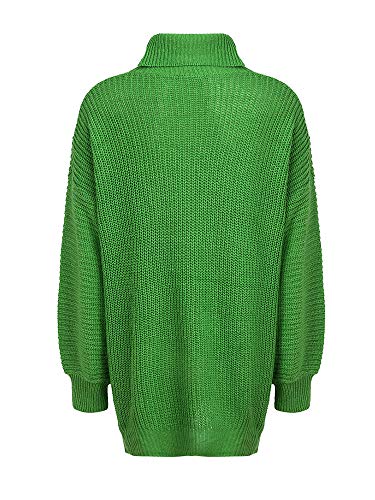 pedkit Moda Feminina De Malha Camisola Listras Coloridas De Gola Alta Manga Comprida Solta Jumper Qu