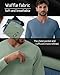 Baggyfly 3 Pack Men's Waffle Shirts Long Sleeve V Neck Raglan Sleeve Knit Tops Casual Thermal Undershirts with Pocket Regular(Gray Green, Haze Blue, Black,Large)