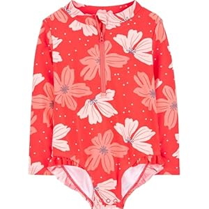 Simple Joys by Carter’s Long Sleeve Zipper One Piece Swimsuit Traje de baño de una Sola Pieza para Bebés