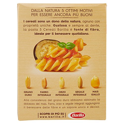 Barilla Pasta Fusilli 5 Cereali, Pasta Corta di