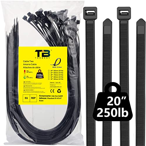 Locklock Große Kabelbinder – 122 Cm Lang, 113 Kg Zugfestigkeit, Für Innen & Außen