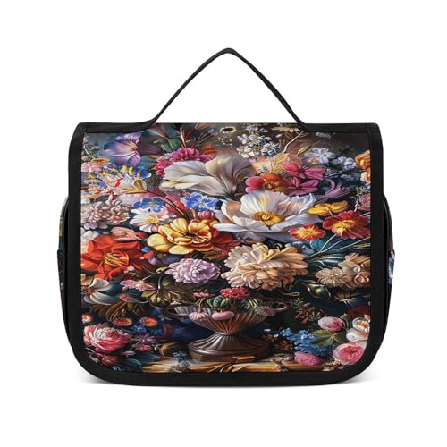 Trousse de toilette suspendre imprimé végétal grand organisateur voyage imperméable