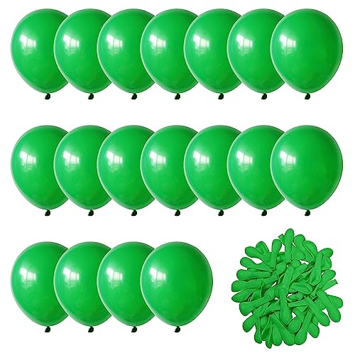 Image of Dark Green Balloons 60pcs 5inch Small Deep Green Latex Balloon for Balloon Garland Arch 5'' Round Mini Dark Green Balloons for Birthday Party Decoration DIY Christmas Tropical Jungle Safari Woodland