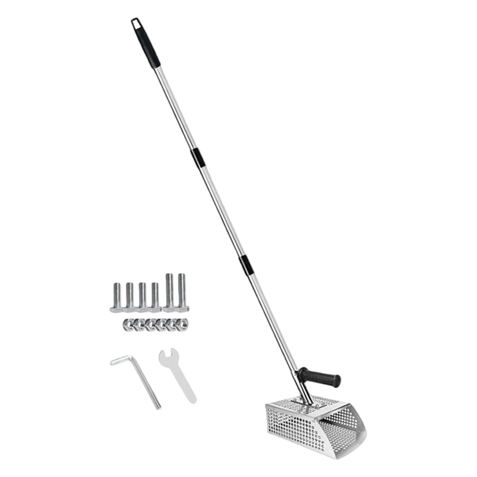 Pala da sabbia professionale per rilevare metalli Costruzione ergonomica con aperture esagonali per setacciare efficacemente la pala di sabbia resistente