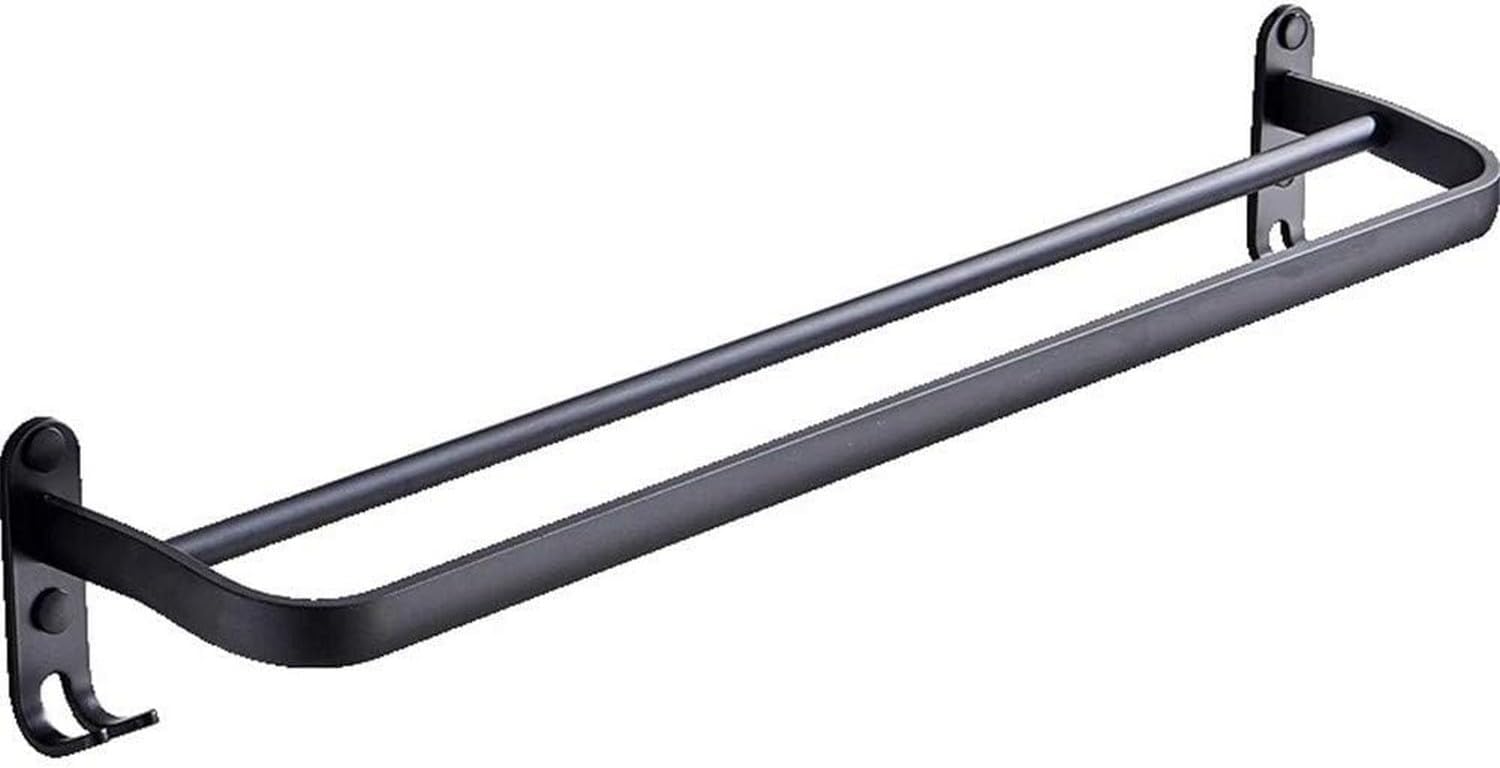 Porte-serviettes mural acier inoxydable avec barres de rangement bain