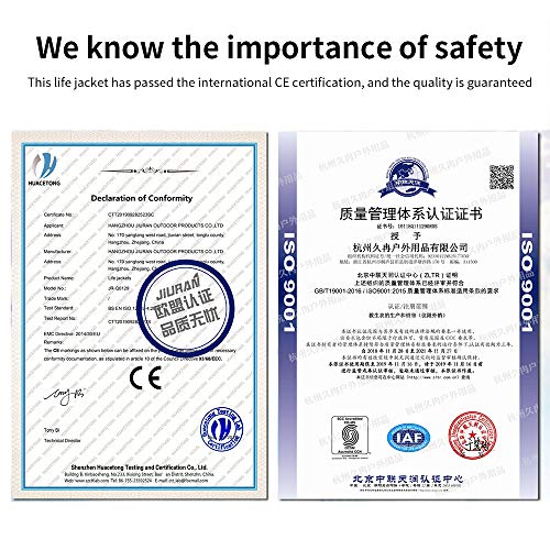 huayao Colete salva-vidas para crianças e adultos, colete salva-vidas de neoprene de verão, colete s