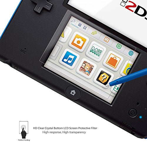 Image of ( 2 in 1) Tempered Glass Top LCD Screen Protector + HD Clear Crystal Buttom LCD Screen Protective Filter for Nintendo 2DS