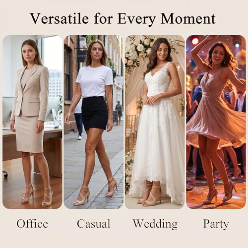 Image of ELEGANTPARK Peep Toe Strappy Heels for Women Satin Wedding Dress Sandals | Adjustable Cross Strap, 3.5 Inch High Heel Peep Toe Shoes for Bride, Wedding Guests, Bridesmaid, Formal, Prom, Evening Party