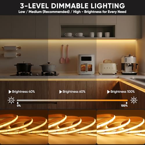 Tira de luces LED COB 3.3ft 320 LEDs batería OMIKA miniatura 4