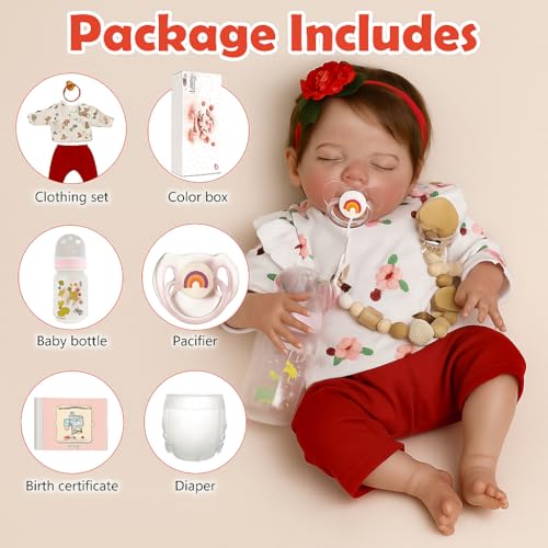 Muñeca realista Reborn para niñas 20 pulgadas miniatura 5