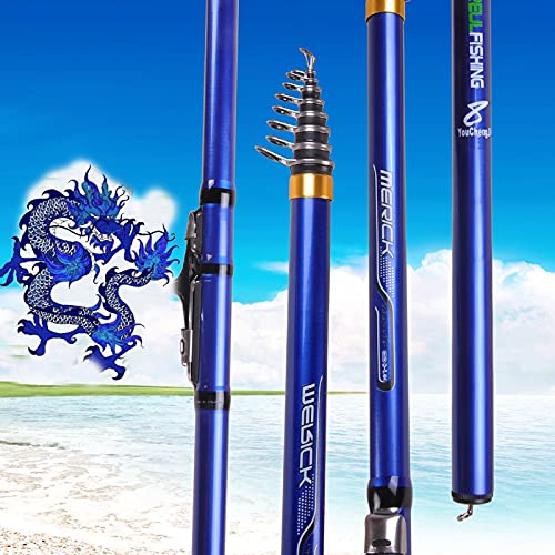 Canne à PêChe Carpe tournant la Canne pêche 3. 6 m 4,5 m 5,4 m 6,3 m Télescopique Fibre de Carbone de mer Ultralight Winter Coulage de pêche Tackle Portable Canne A Peche Telescopique