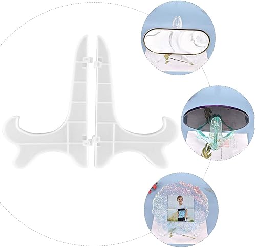Miniatura 9 de Soporte de exhibición de resina de silicona, soporte de placa de molde de resina de epoxi para mesa, certificado, imágenes, marco, libro,