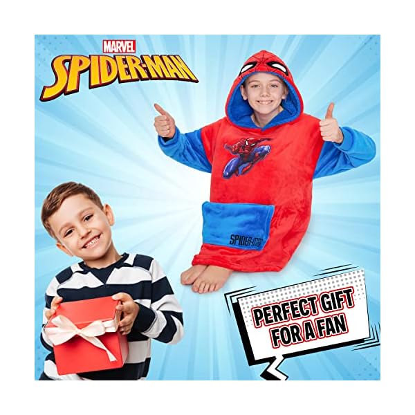 Marvel Spiderman Pullover Übergroße Kuschel Hoodie Kinder Jungen – Bild 5
