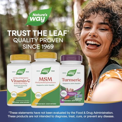 Nature's Way MSM, Supports Joint Health*, Healthy Hair & Nails*, 1000 mg per Serving, Gluten Free and Vegan, 200 Tablets (Packaging May Vary) - image 7