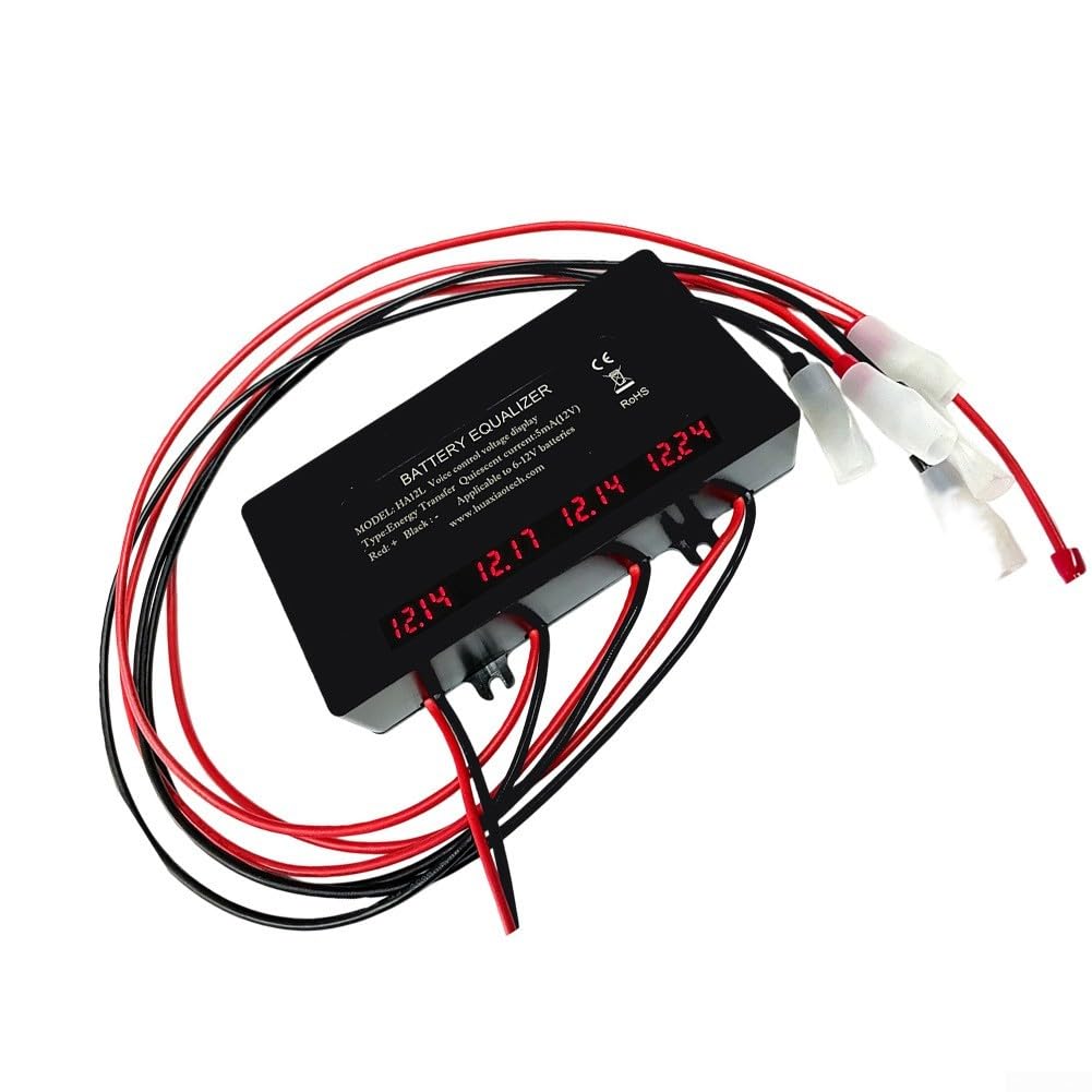 Equalizzatore attivo HA12L 48V con display di monitoraggio della tensione in tempo reale, caratteristiche di protezione robuste, classificazione IP67 per ambienti difficili