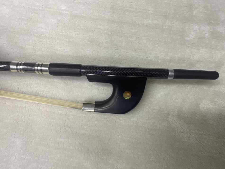 Carbon Fiber Upright Bass Bow 4/4 Size German Double Bass Bow white horse hair