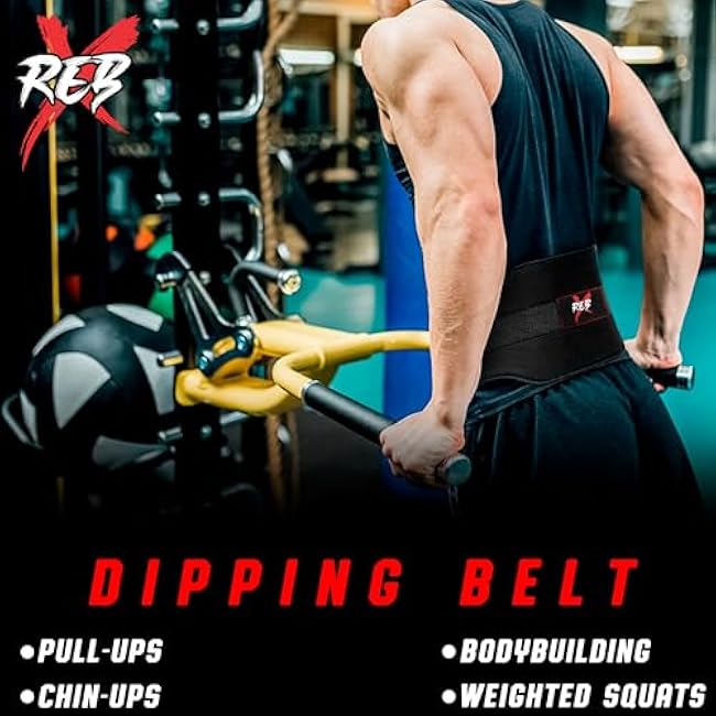 Weight Belt ¨C Heavy-Duty Nylon Dip Belt with Neoprene Padding ¨C Ideal for Pull-Ups, Chin-Ups, Dips, Squats & Strength Training ¨C Unisex Weightlifting Belt