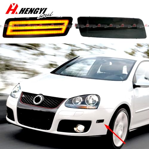 HHENGYISOUL Side Maker Parking Lights,2Pcs Front Fender Flares Side Maker Parking Lights for Volkswagen 2006-2009 MK5 Golf/GTI Rabbit, 2005-2010 Jetta, 2008 R32