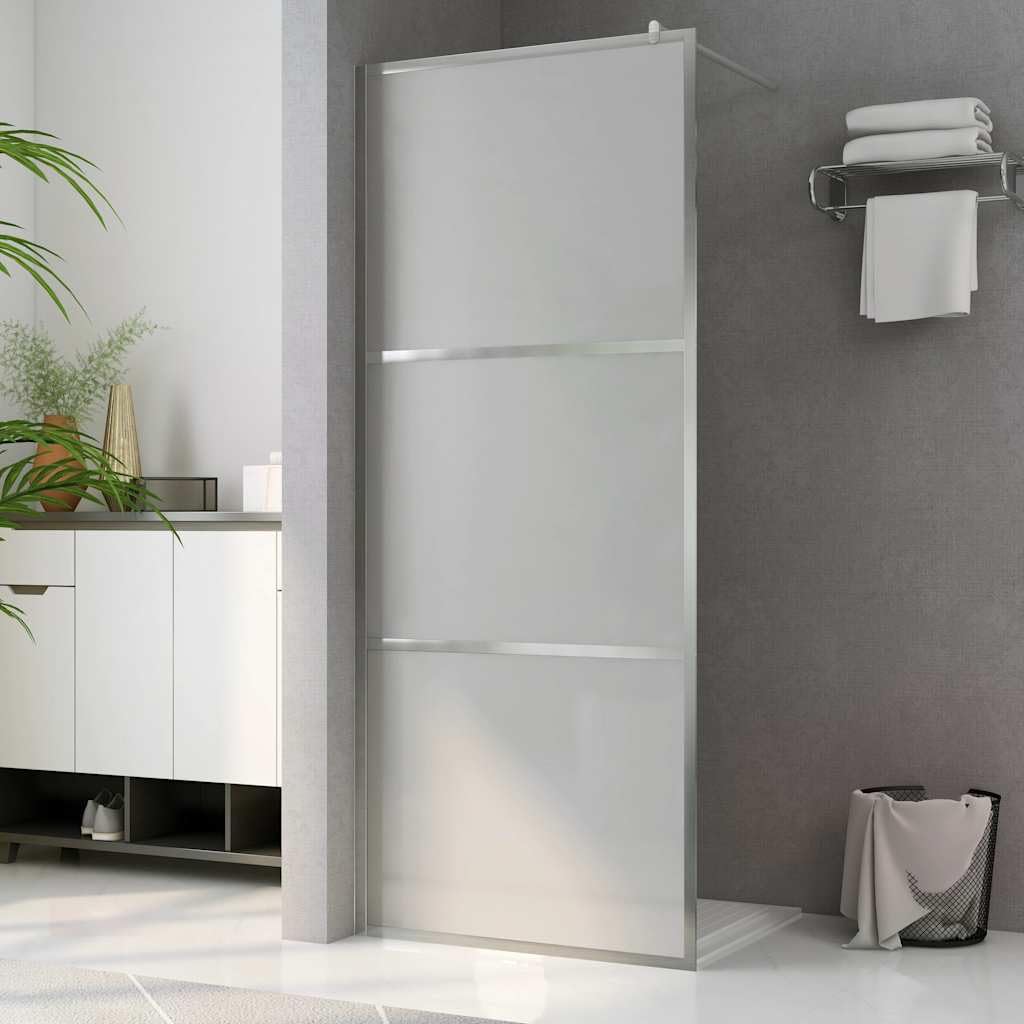 Fengshui Mampara de ducha de cristal templado (80 x 195 cm) | Cristal de seguridad de 5 mm, marco de aluminio, perfil ajustable, fácil de limpiar
