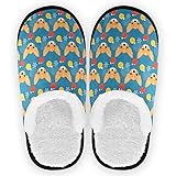 visesunny Abstract Chihuahua Dog Cozy Fuzzy Womens Memory Foam House Slippers Plush Fleece Indoor Outdoor Slipper