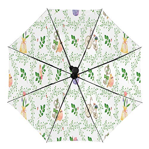 Parapluie automatique pliable CHEHONG motif oiseaux en fleur 99cm