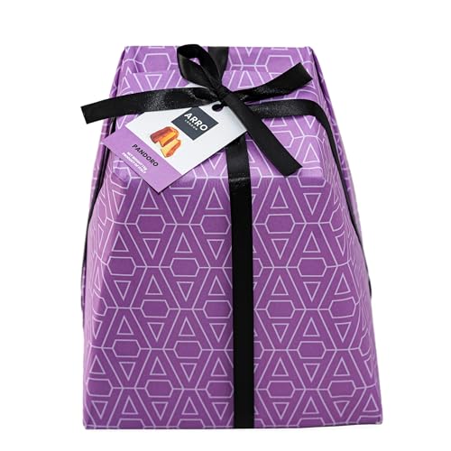 ARRO Pandoro 1KG - Auténtico pastel italiano, regalo de lujo en envoltura, perfecto para familiares, parejas o reuniones festivas
