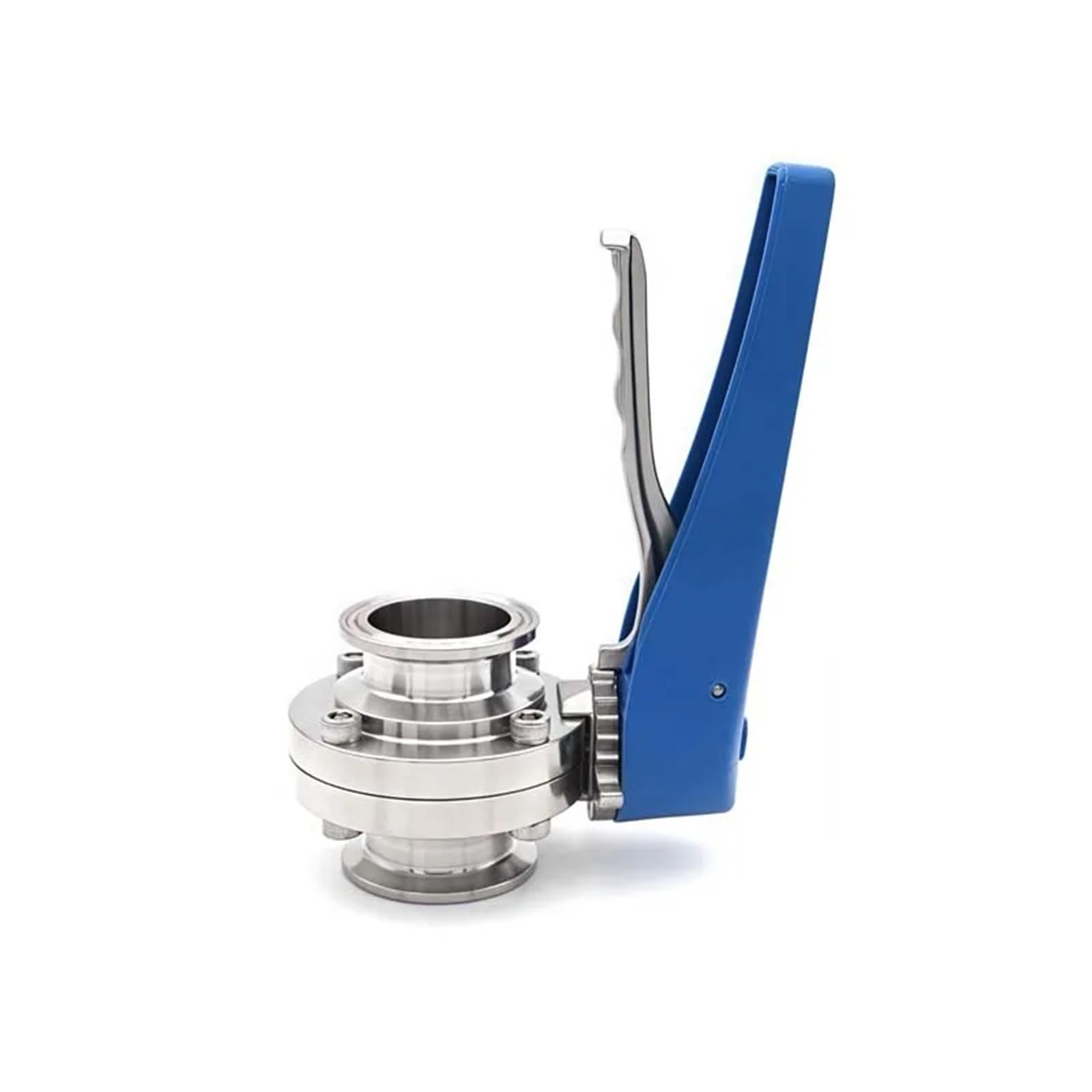 Butterfly Valve Válvula de mariposa triple abrazadera con gatillo presión acero inoxidable SS304, diámetro exterior 50,5 mm y 64, casquillo 3/4" 1" 2", for elaboración cerveza(51mm Ferrule 64)