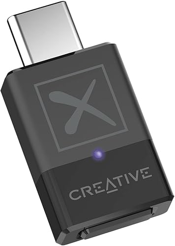Creative BT-W5 Smart Bluetooth 5.3 Transmisor de audio con adaptativo aptX, audio de alta resolución de 24 bits96 kHz, función de conmutación de Creative BT-W5 Smart Bluetooth 5.3 Transmisor de audio con adaptativo aptX, audio de alta resolución de 24 bits96 kHz, función de conmutación de