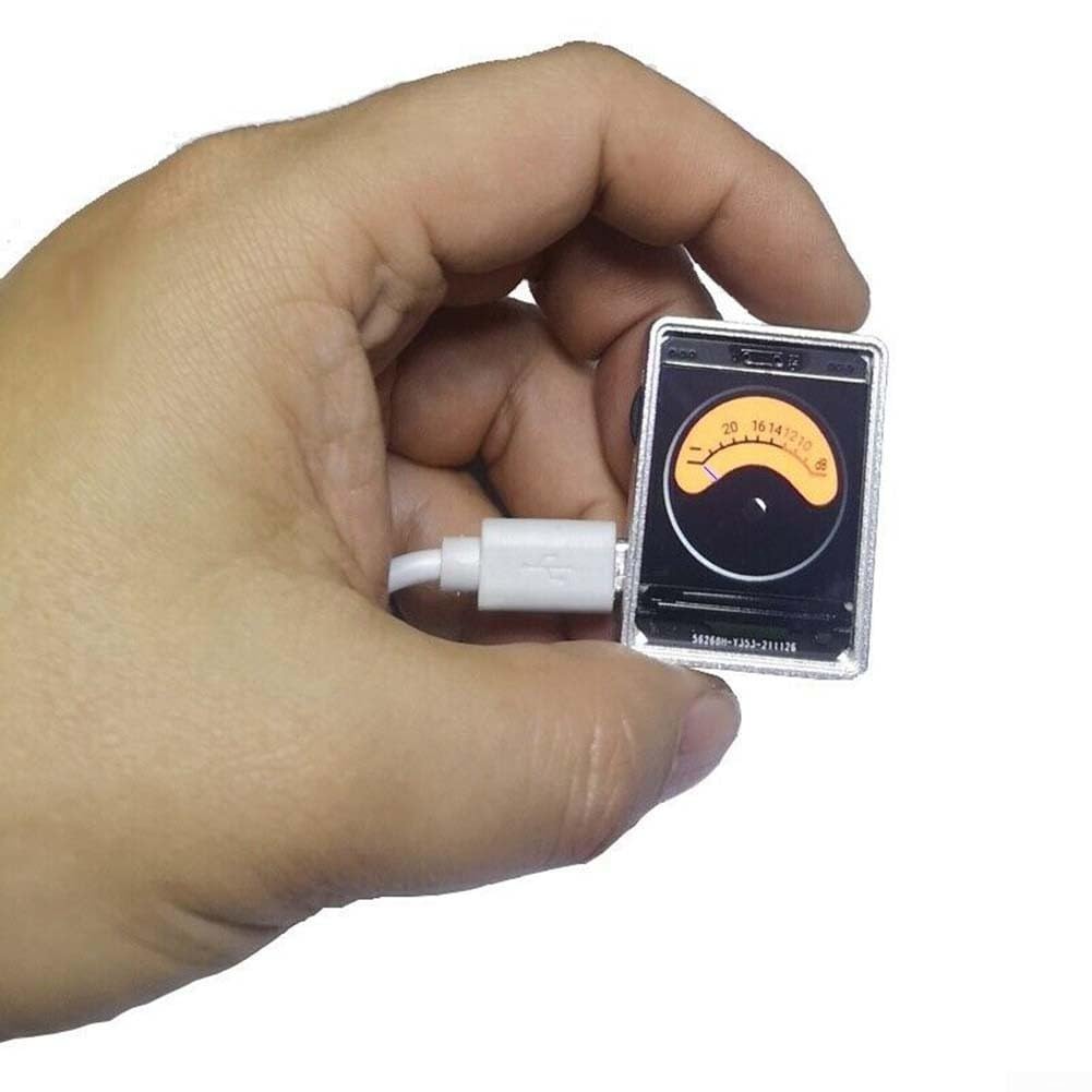 Audio-Spektrum-Analysator, analoges VU-Meter mit Sprachaktivierung und Echtzeit-Spektrumanalyse, 3,3 cm sprachgesteuerter Multi-Modus