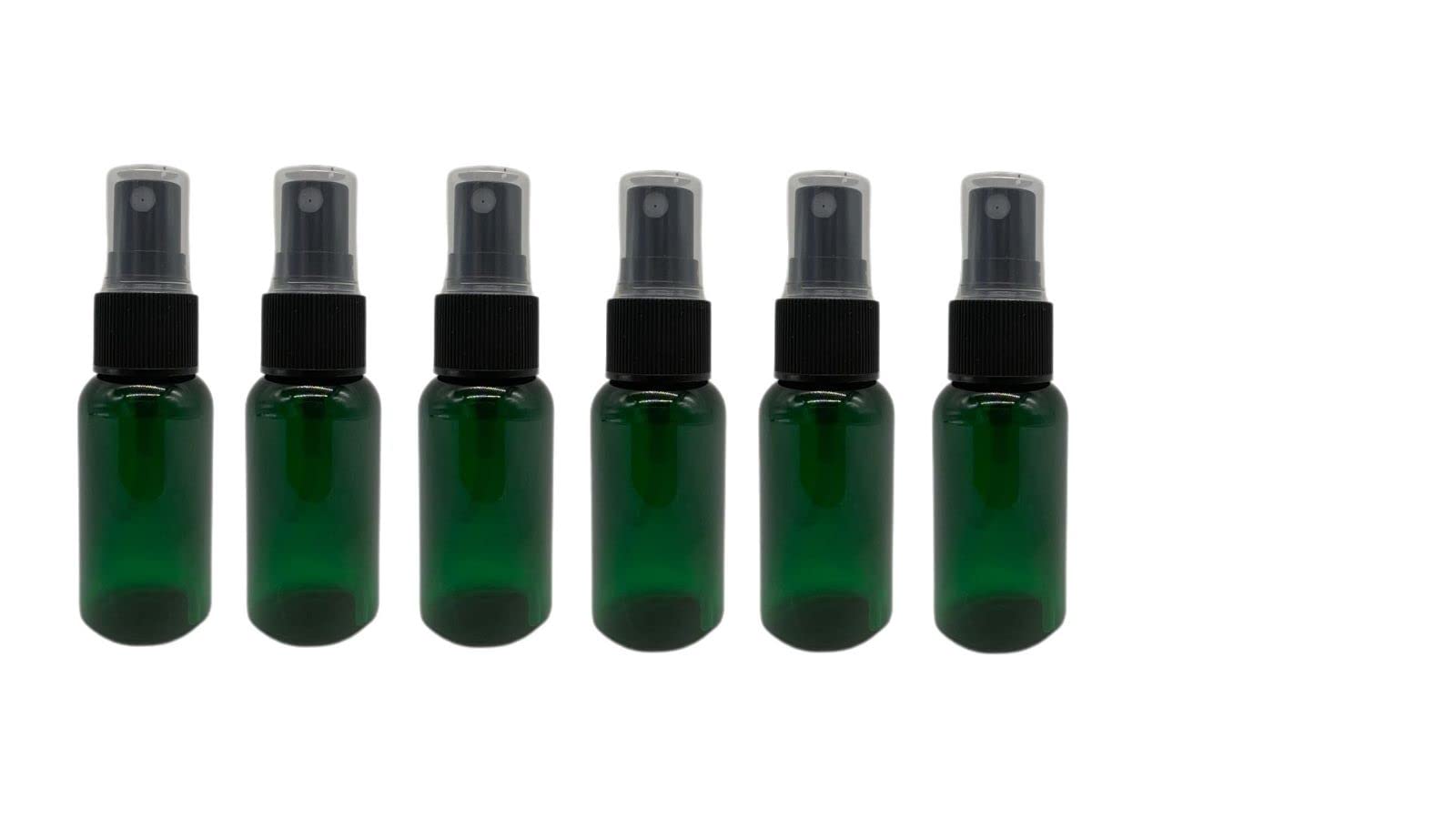 Flacons vides rechargeables en lot de 6 avec pulvérisateurs noirs