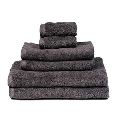 ⭐ Handtuch Set - Grau - Badetuch Set aus 100% BIO-Baumwolle 500gr - (6-Teilig) 2 Badetüchern 70x140 - 2 Handtücher 50x80…