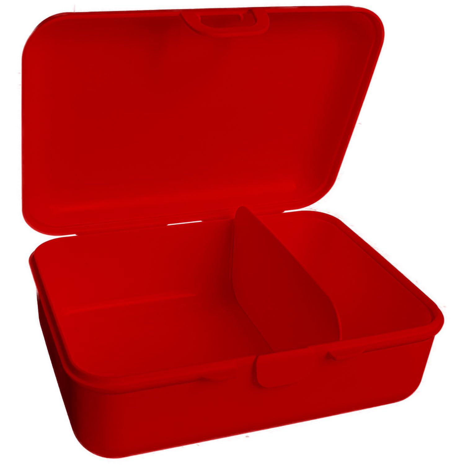 CreaDesign Brotdose Für Kinder Mit Trennschale – Personalisierbar, Rot, Fußball-Motiv, BPA-frei, 13.9x19x7 Cm (1 Liter)