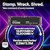 Crucial T710 2TB SSD NVMe M.2 PCIe 5.0 x4 Gen5, Read/Write Speeds up to 14,500/13,800 MB/s, Laptop & Desktop (PC) Compatible, TLC NAND, Solid State Drive - CT2000T710SSD8-01