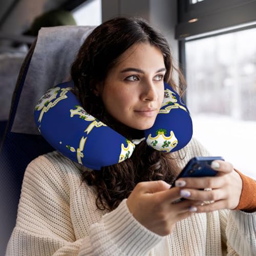 Almohada de poliéster tamaño único negra para viaje miniatura 6