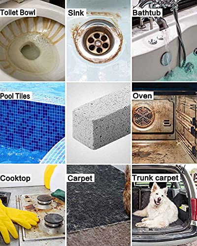 Notchis Pumice Stone For Toilet Cleaning Bowl Stick, Refresh Toilet Within 1 Minute, 6 New Ways To Use A Pumice Stone, Remove Water Rings Stains On Toilets Bowls, Bathtubs, Pool Tiles, 6 Count #TOP5